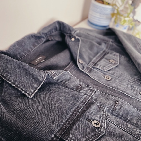 TATE Black Denim Jacket - Picture 4 of 5